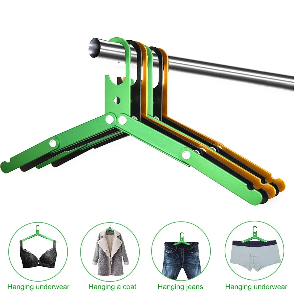 Camping Clothes Multiple Folding Coat Hanger Portable Aluminum Alloy Drying Rack Space-saving Easy Storage Coat Stand For Home 3