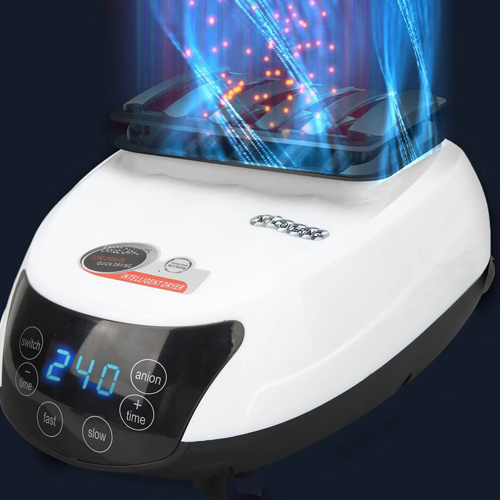 1500W Electric Clothes Dryer Portable Quickly Drying Clothes Shoes Negative ion Heater Dryer Machine Warm Air Remote Control 2