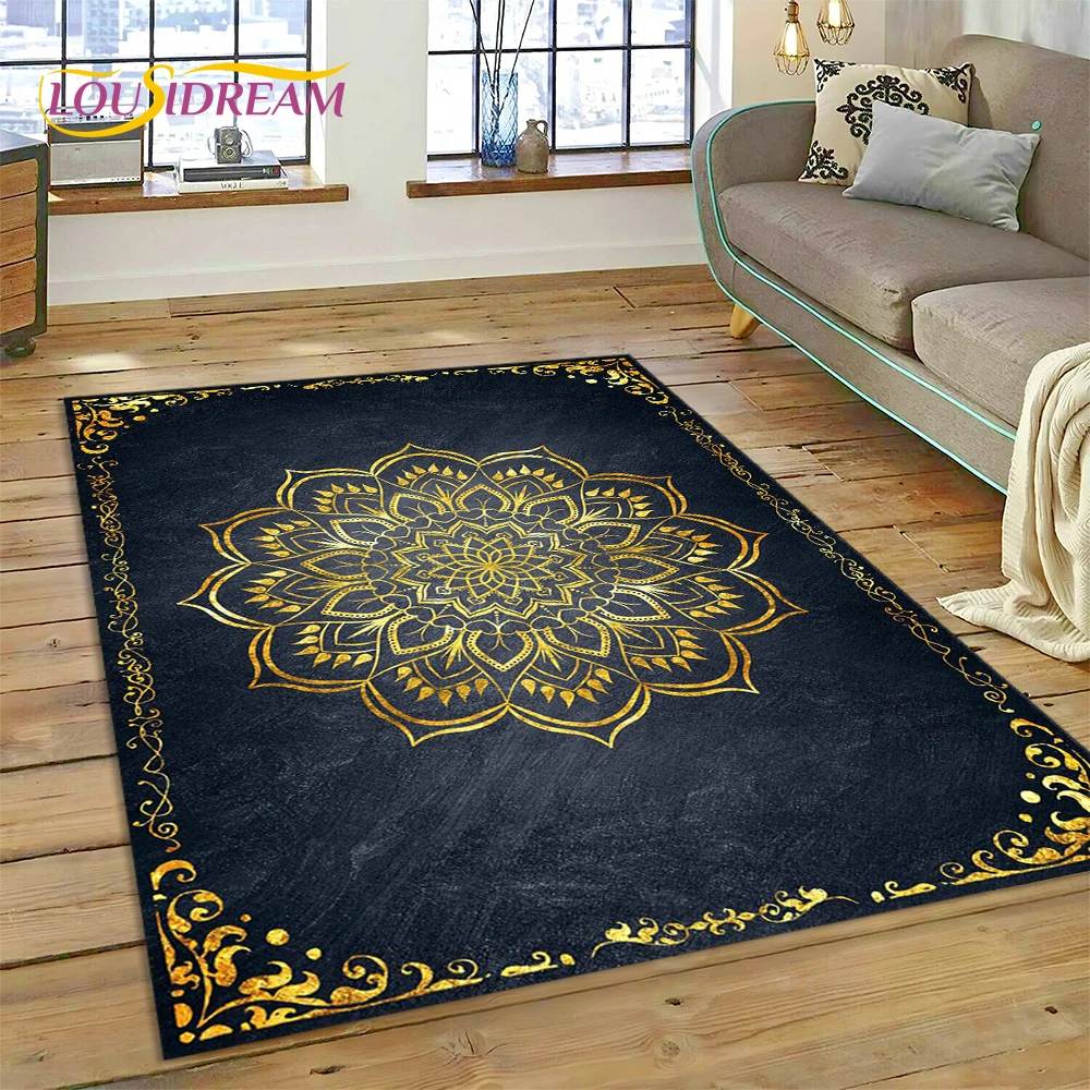 

Meditation Mandala Bohemia Nature Spirit Yoga Carpet Rug for Home Living Room Bedroom Sofa Doormat Decor,Area Rug Non-slip Mat