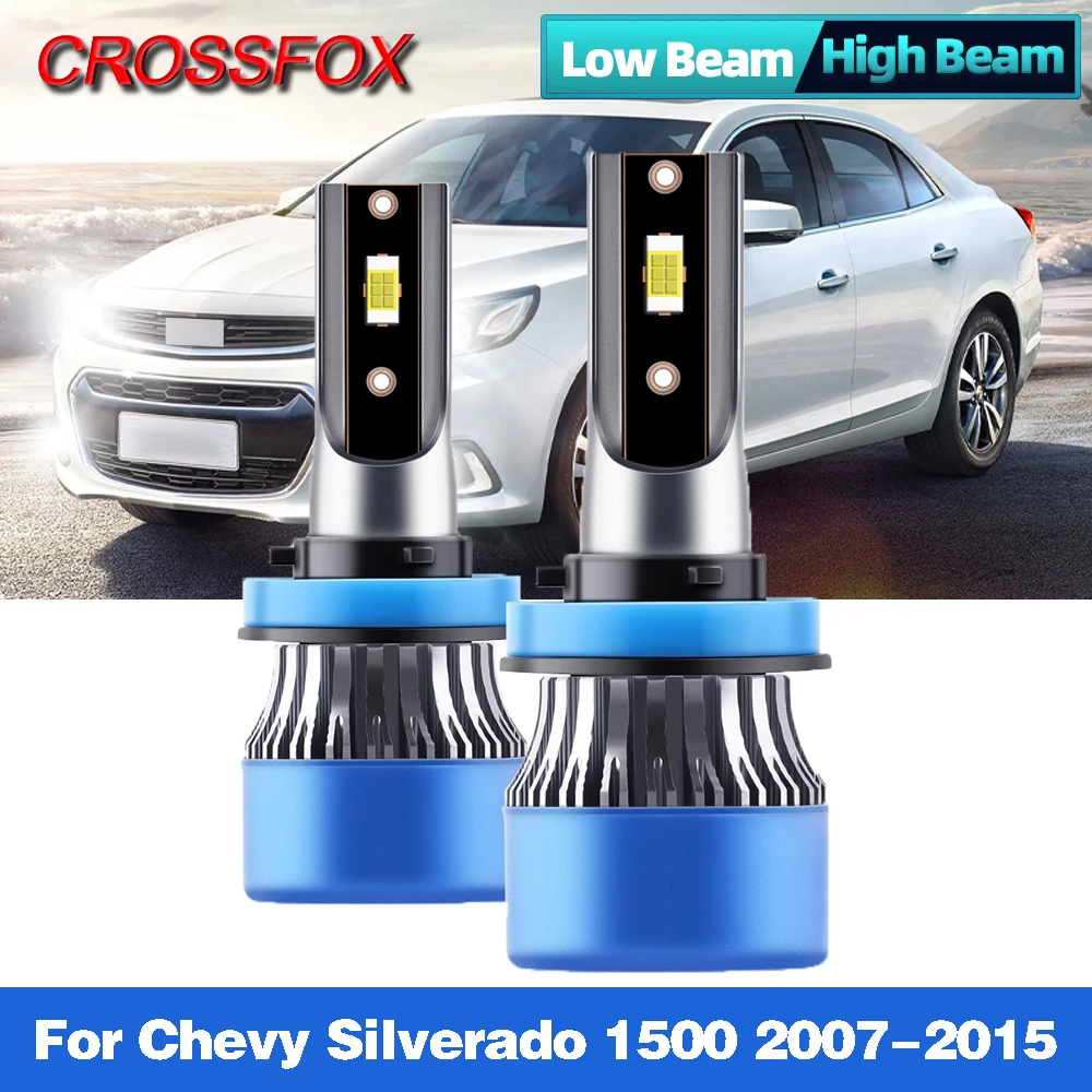 

Car LED Light H11 9005 HB3 Canbus LED Headlight 6000K 12V 120W Auto Lamp For Chevy Silverado 1500 2007-2011 2012 2013 2014 2015
