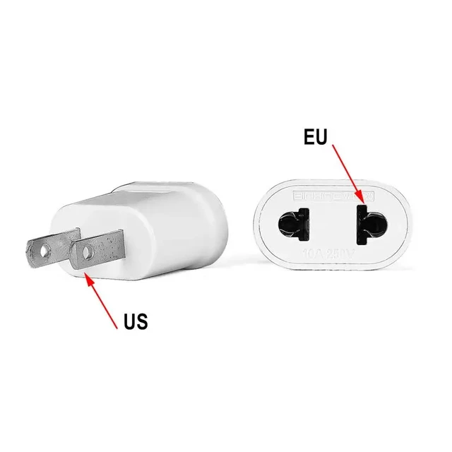 Adaptador de Enchufe América China Japón EE. UU. a la UE Europa Adaptador  de Viaje Convertidor de CA Cargador de Corriente Tomacorrientes - AliExpress