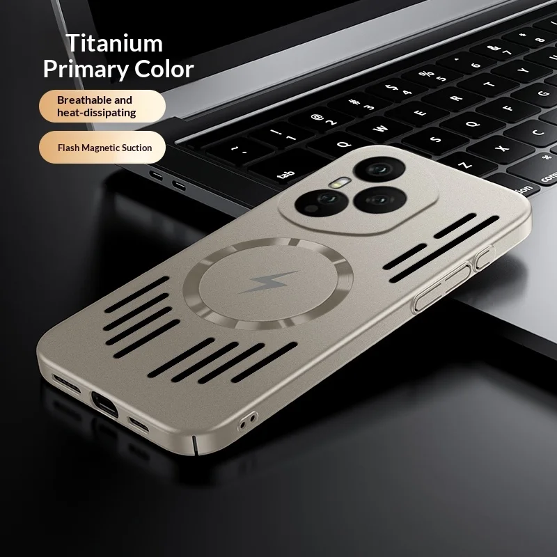 Breathable Magnetic Cooling Luxury Phone Case with Heat Dissipation
