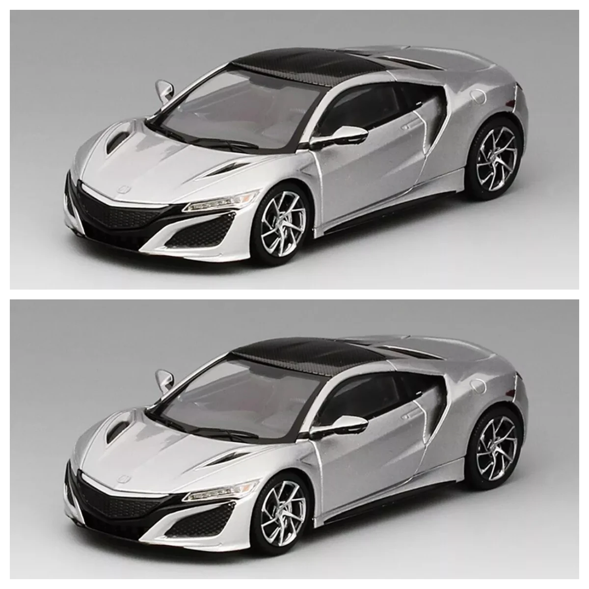 

1:43 TSM NSX 2017 Silver Diecast Car Model Gift Model Car Collection Limited Edition Hobby Toys