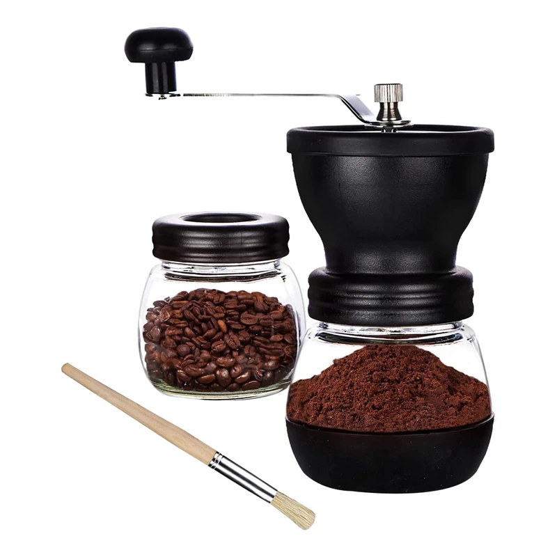 

Manual Coffee Bean Grinder With Ceramic Burr, Hand Coffee Grinder Mill For Drip Coffee, Espresso, French Press