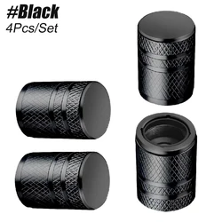4PCS Double - Layer Corrosion Resistant Tire Valve Stem Caps (Black)