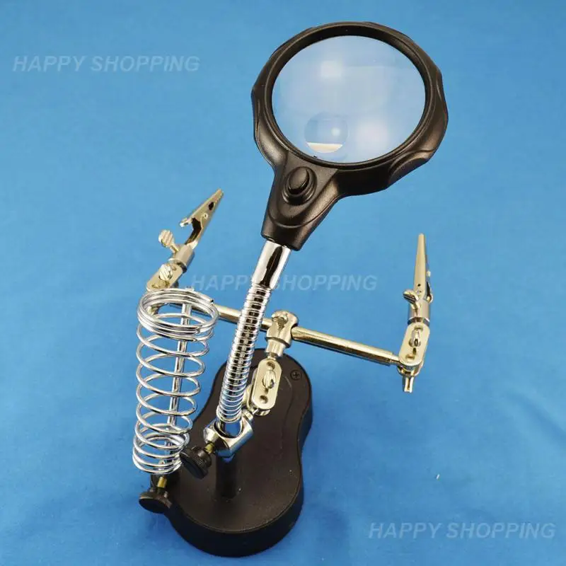 

Clamp Soldering Iron Stand Helping Clamp Vise Clip Tool loupe Magnifying Glass Magnifier Crocodile Clip SMD Hands