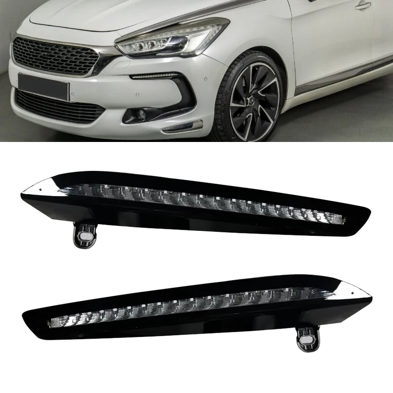 Per Citroen DS4S DS5LS Auto LED Luce di marcia diurna Luce diurna Streamer anteriore Indicatore di direzione Lampada fendinebbia Accessori auto