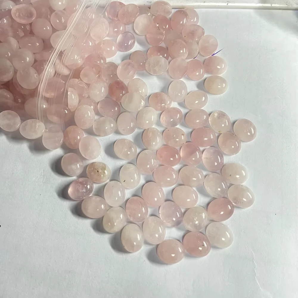 Meisidian Hot Sale Flat Bottom Oval Cabochon 10x12mm Original Natural Jade Gemstone
