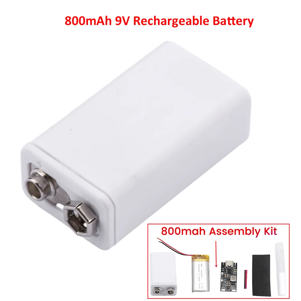 Batería Recargable De Iones De Litio De 9 V Y 12800