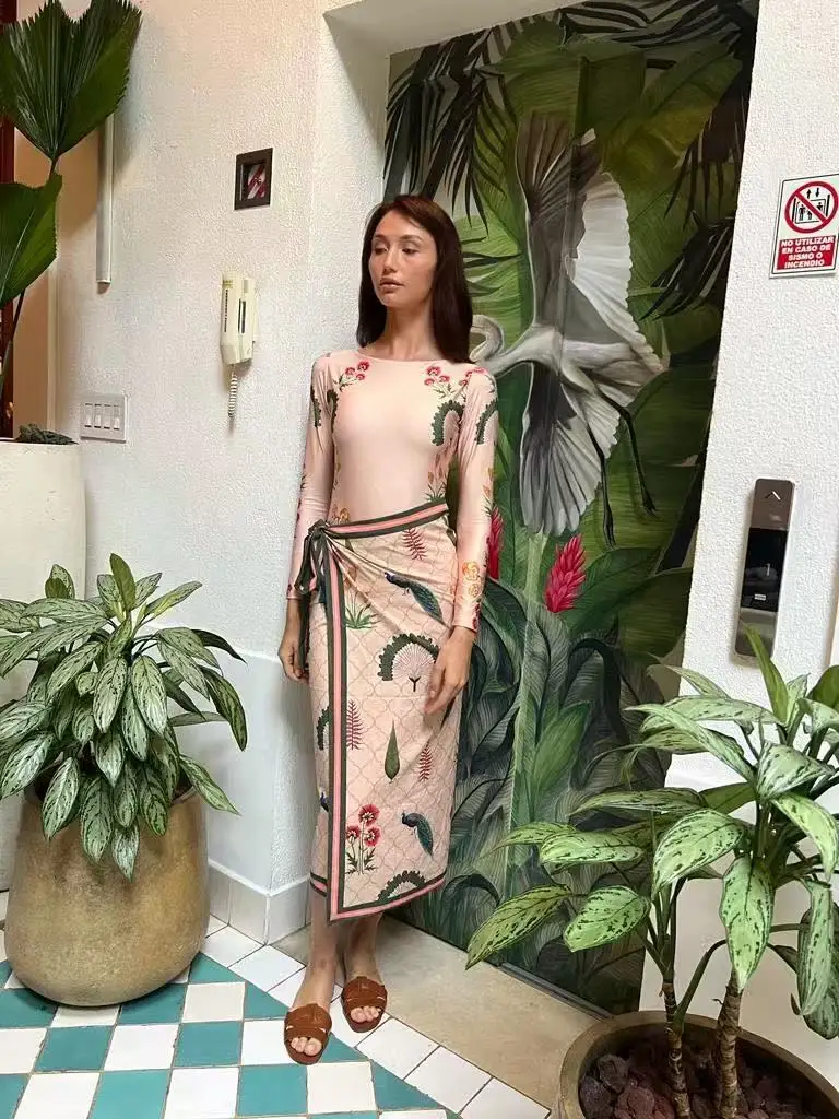 Retro Bikini Two Piece Swimsuit And Cover Up With Skirt Tight Sd7fc1c139e9348fb88dc03e24cc781ac3