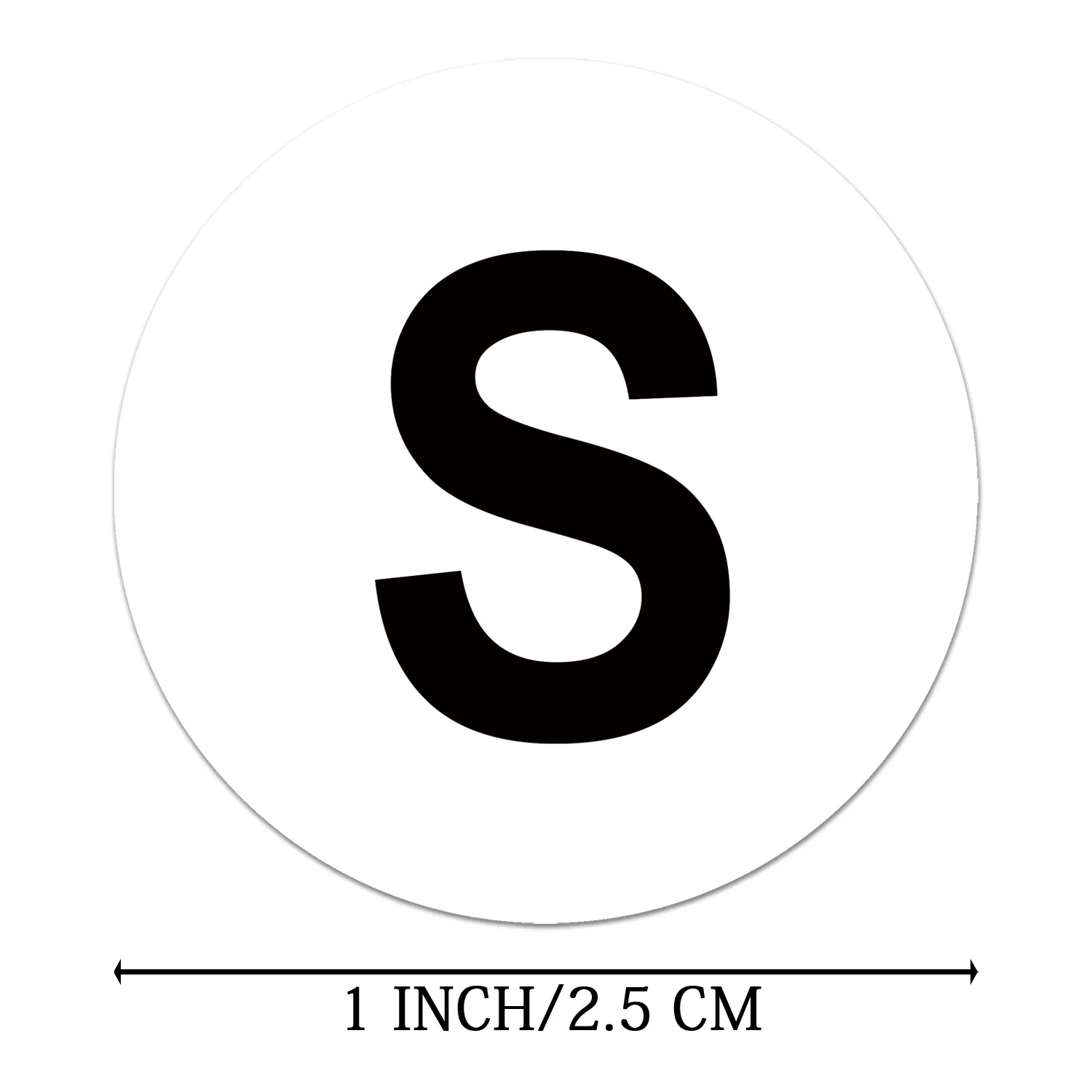 Label Sticker 50-500 pcs/roll 2.5 cm One inch Mark Apparel Product Size Model Identification Packaging Bag
