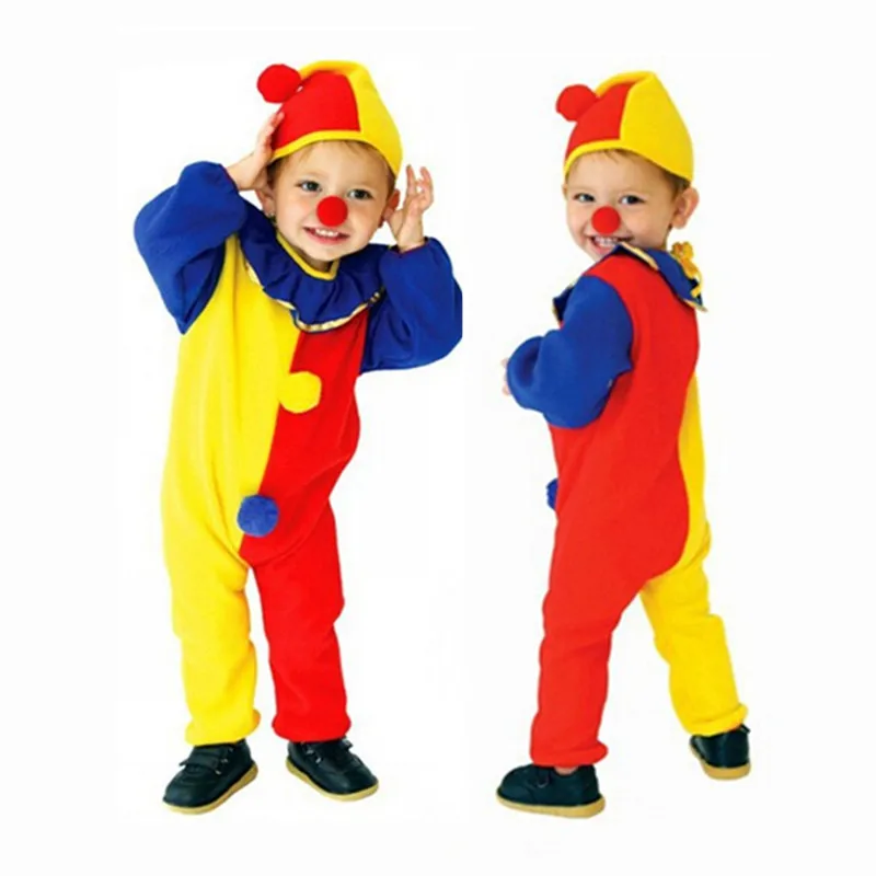 Bazzery Carnival Clown Circus Cosplay Costumes Halloween Children Kids Boys Girls Baby Birthday Carnival Party Dress For Kids Cosplay Costume