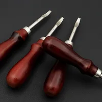 Leather Common Edge Beveler Skiving Craft Keen Edge Cutting Tool for Beveling V-shaped Blade with Rounded Center Taking The Edge 2