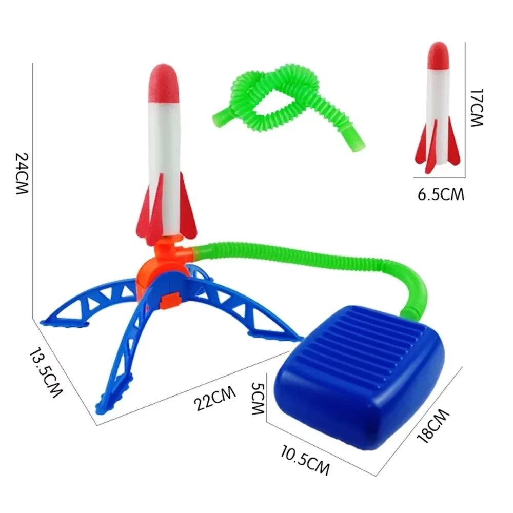 Air Rocket Foot Pump Launcher Outdoor Air Pressing Pedal Soaring Rocket Toy Kids Game suit Jumping Sport Game Kids Toy Gift 2