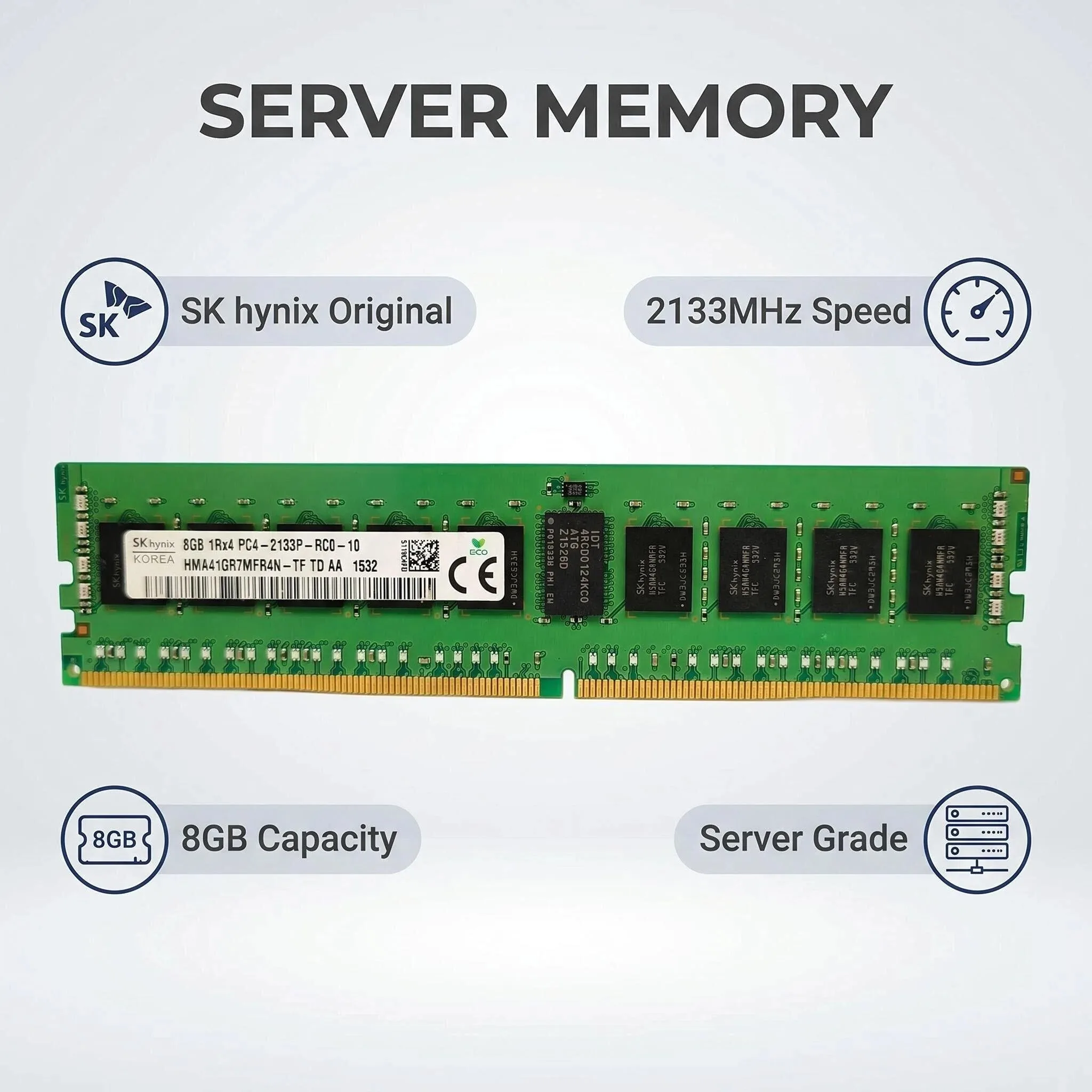 SK hynix 8GB 1R×4 PC4 2133P DDR4 2133MHz サーバーメモリ ECC REG RDIMM RAM