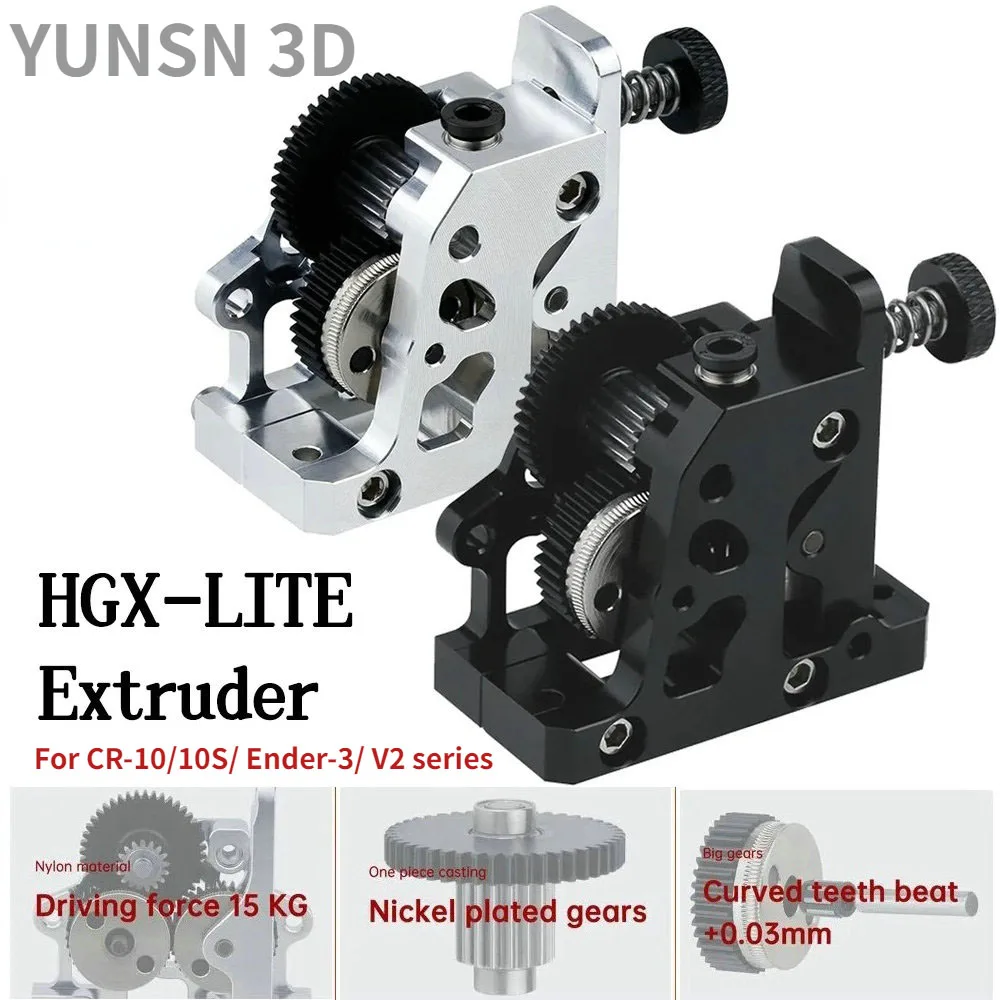 

Двухступенчатый экструдер HGX-Lite, для CR10, CR 10S, Ender3, V2, VORON, редуктор жесткой передачи, высокоскоростной двигатель, детали 3D-принтера