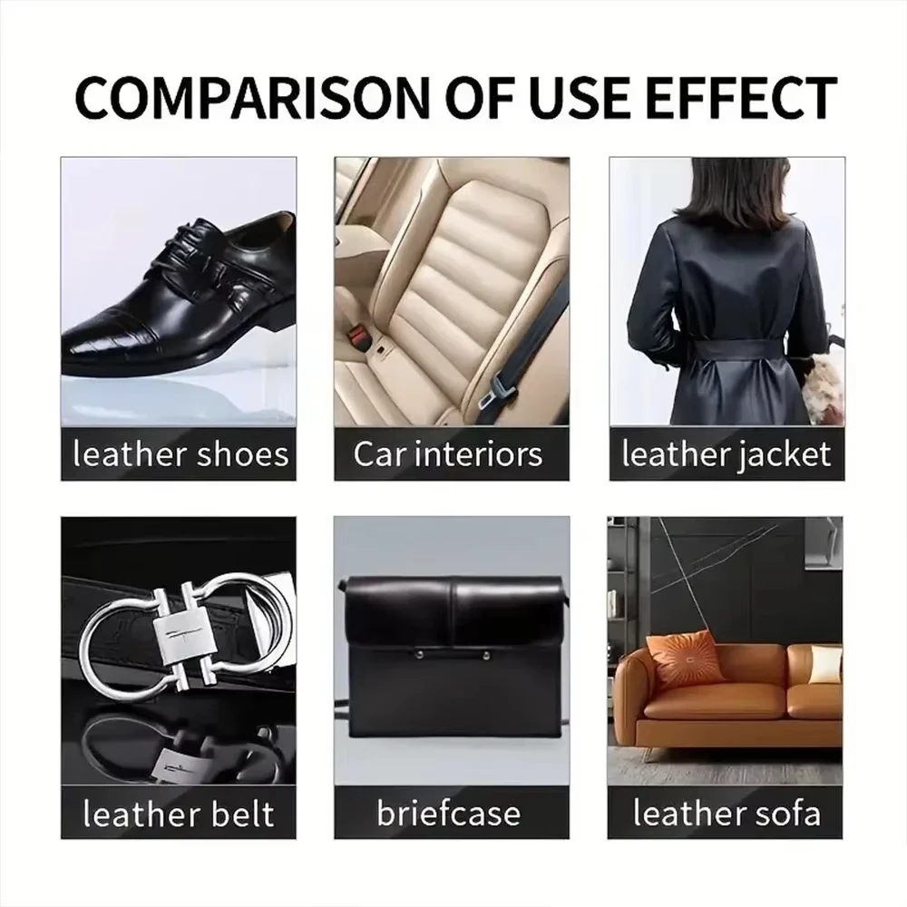 Cream Car Seat Sofa Scratch Cracks Restoration Polishing Wax Multi-function PU Bag Nutrition Care Protection for Leather 80g