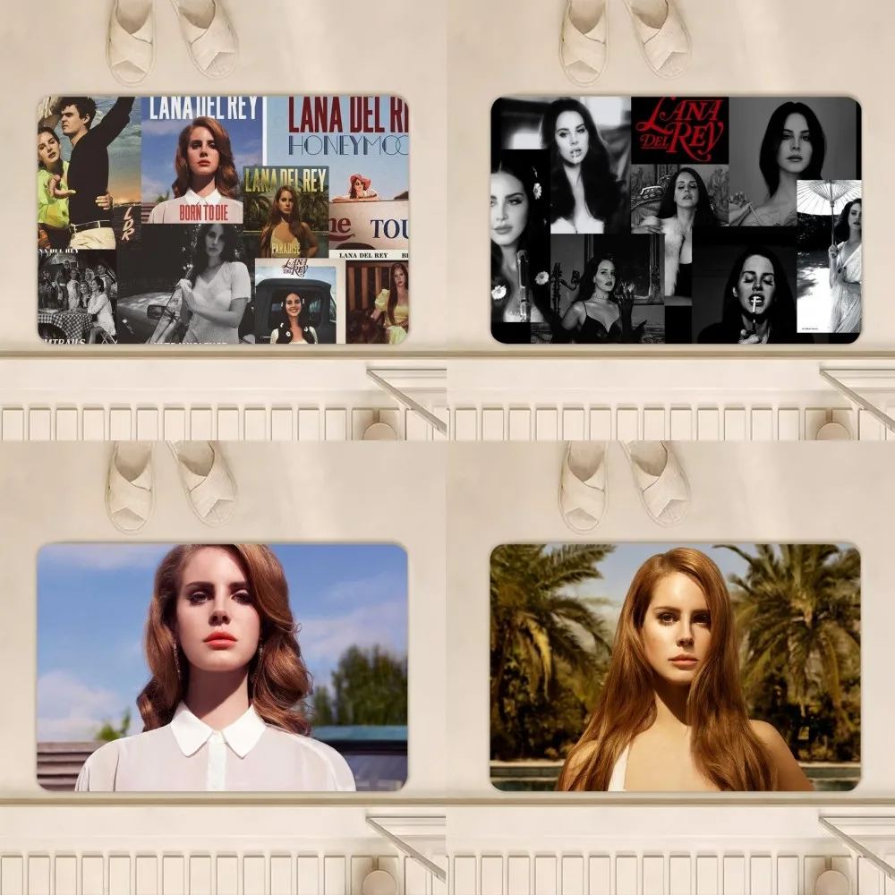 

Singer Lana Del Rey Born to Die D Floor Mat Bedroom Kitchen Door Bath House Super Absorbent Foot Non-slip