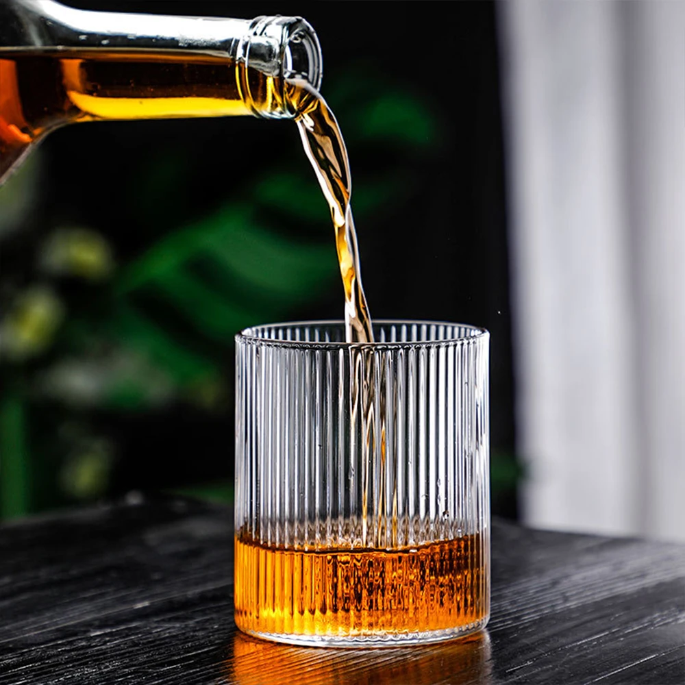 Japanese Creative Glass Cup Juice Drink Coffee Cup Vertical Pattern Transparent Whisky Glass Handmade,glass cup,coffee glass cup,glass whiskey cup