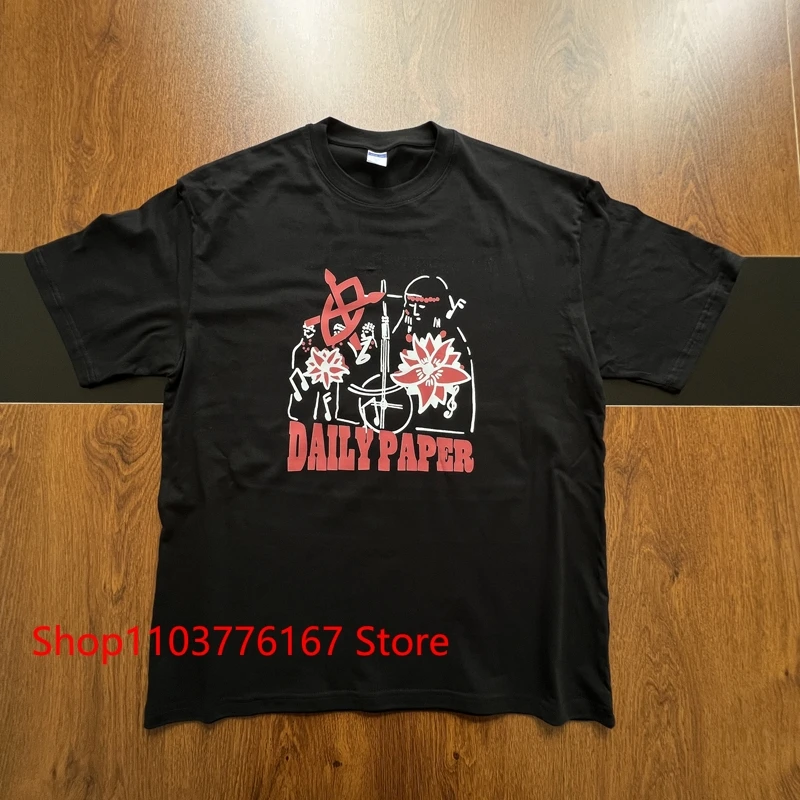 

Футболки с принтом красных цветов, букв и логотипов, мужские и женские футболки с реальным изображением бумаги, модные повседневные футболки с коротким рукавом для пары