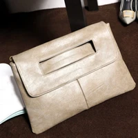 Sac de soirée à la mode, élégant et exquis, pochette vintage en cuir PU, sac à main à bracelet de grande capacité, portefeuille pour femmes envelo 2