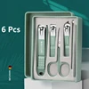 6Pcs/Set HighGrade Nail Clippers for Household Men And Women Universal Pedicure Tools Portable Nail Tools Glass File Earpick 1
