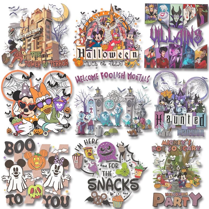 Halloween Party Rebel Princess Ghost Heat Transfer Pvc Patch Iron On Transfer Abbigliamento Toppe Termoadesive Appliques