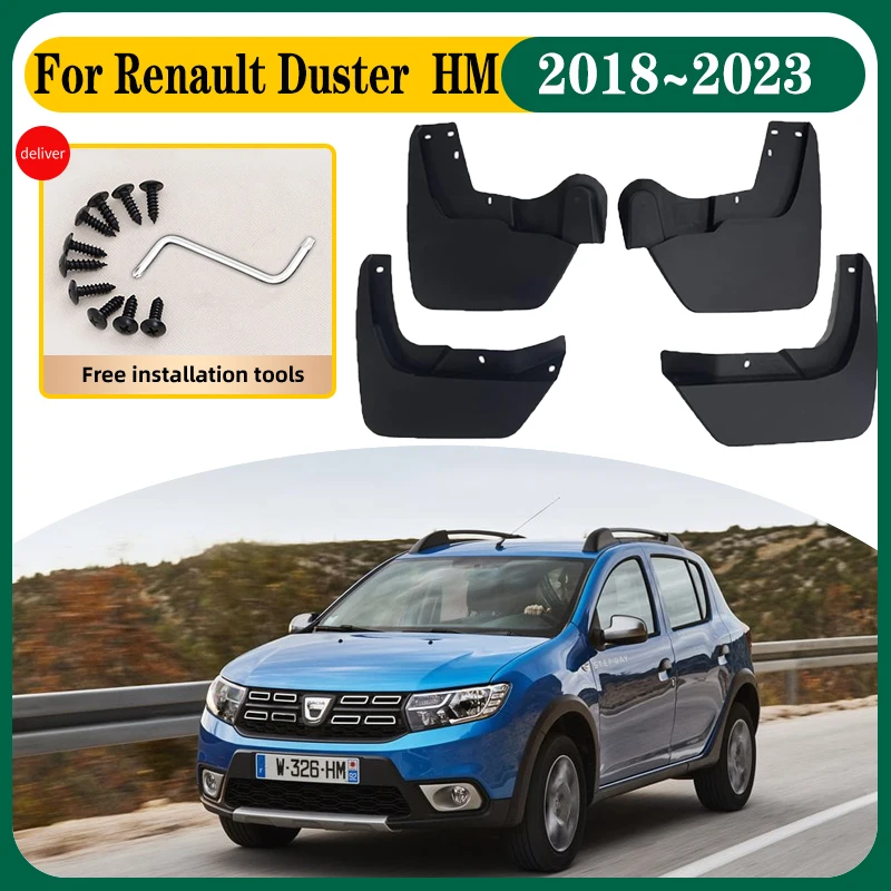 Comprar Guardabarros para protector antipolvo para Renault HM 2018 ~ 2022,  accesorios para Dacia Duster, guardabarros delantero y trasero, ruedas