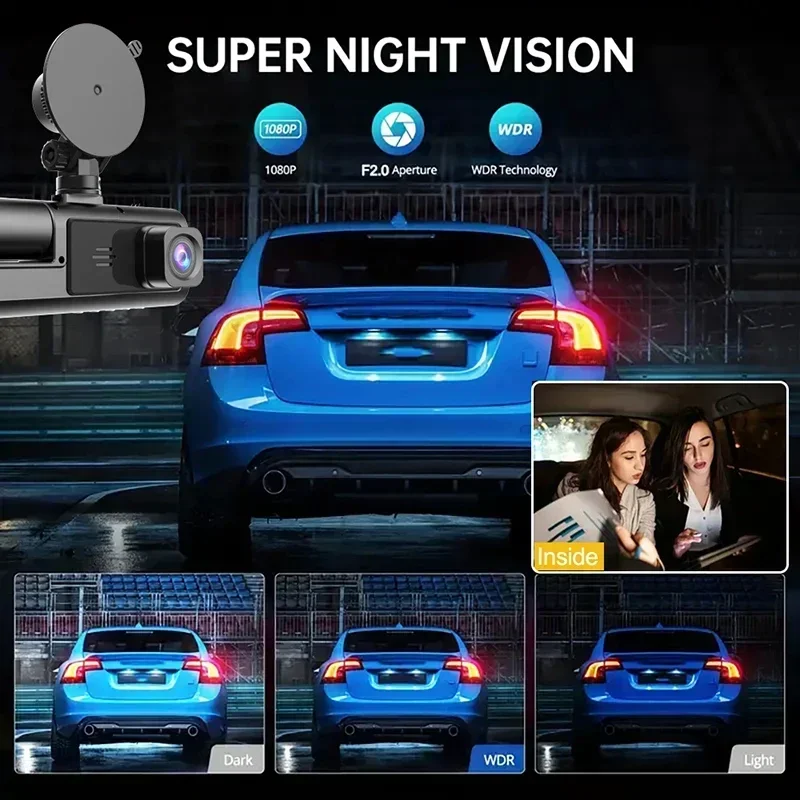 1080P Car Dvr WiFi APP 3/2Lens Dash Cam for Cars Camera for Vehicle Recorder Video Front and Rear Camera  Night Vision Dashcam — view 5