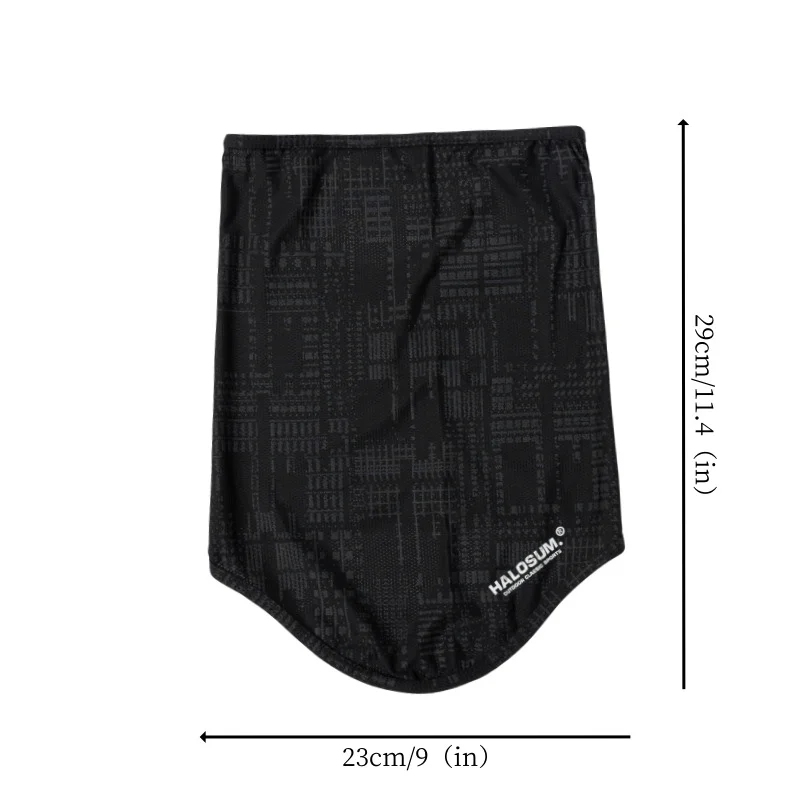 Thin Breathable Quick-dry Outdoor Face Mask Sun Protection Summer Ice Silk Scarf Letter Pullover Neck Warmer