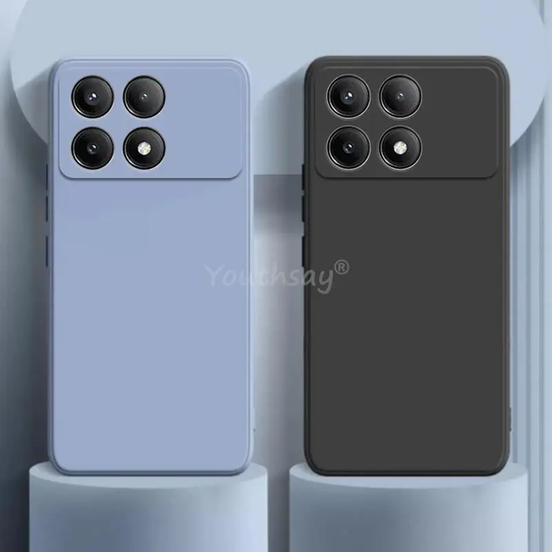 Per Xiaomi Poco X6 Pro Custodia Per Poco X6 Pro Cover Silicone Plain Tpu Anti-Drop Capa Cover Protettiva Per Telefono Poco X6 Pro X5 X4 Case