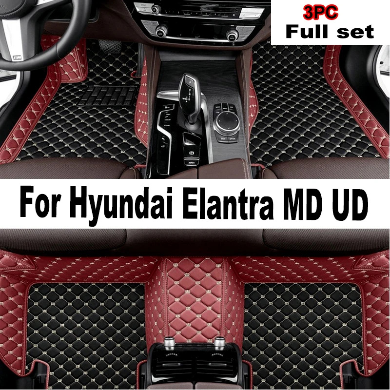 

Car Floor Mats For Hyundai i35 Elantra Avante MD UD 2011~2016 Leather Mat Carpet Luxury Rug Auto Interior Parts Car Accessories