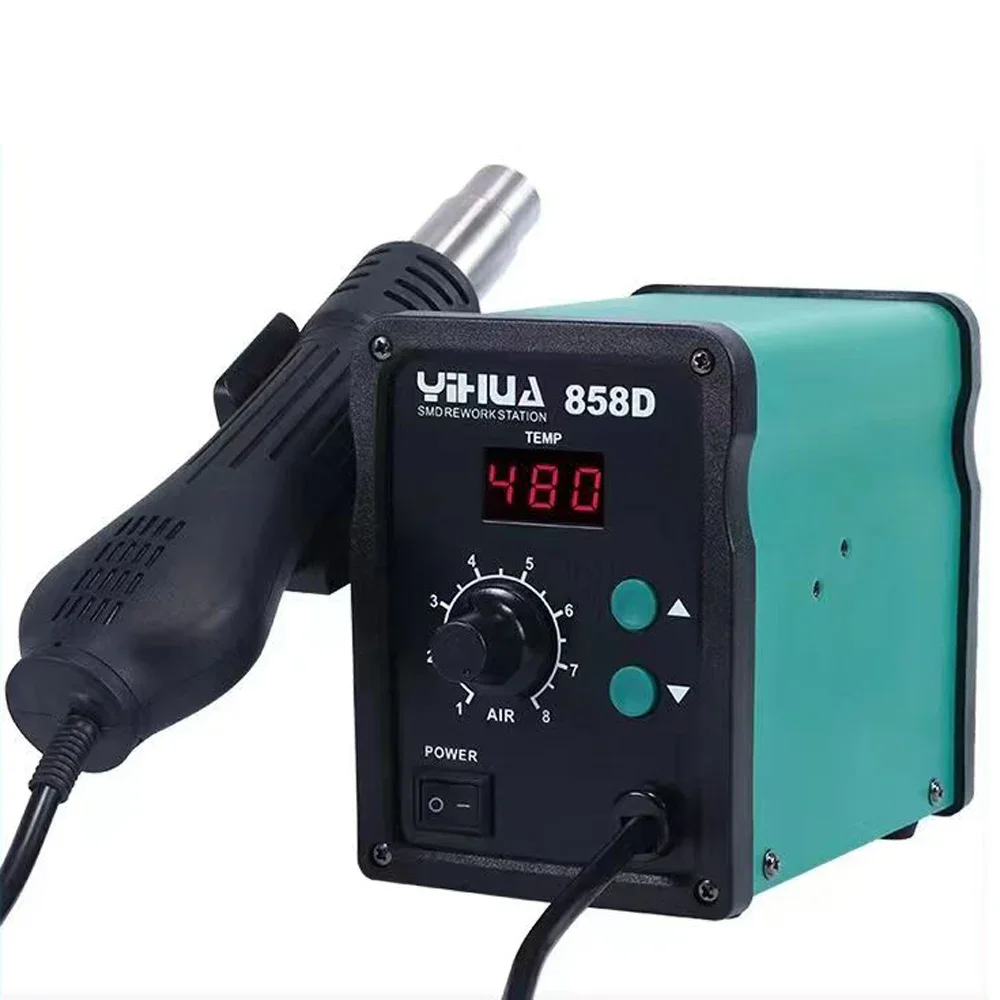 YIHUA 858D 700W 110/220V Hot Air Gun Soldering Station Rework Station Heat Gun SMT Solder Soldering Iron Welding Repair Tools 2