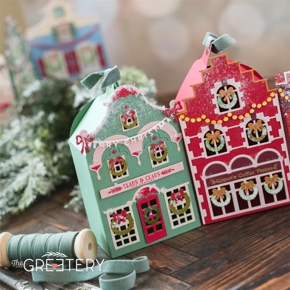 보태니컬 마켓 플레이스 미니 뉴 비티 홀리데이 금속 커팅 다이 스탬프 스텐실 DIY 스크랩북킹 수제 사진 앨범용