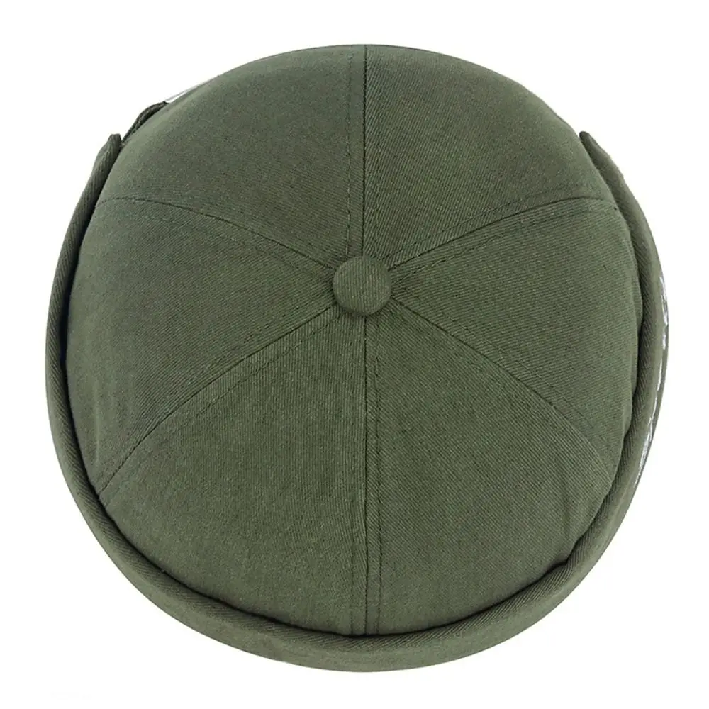 Retro Women Men Brimless Beanie Hat Cap Spring Autumn Breathable Cotton Adjustable Skullcap Unsex Hip Hop Streetwear Hats 4