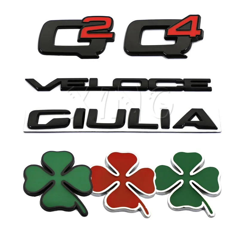 3D Metal Four Leaf Clover Badge Car Emblem Sticker - Rear Trunk Fender Decal