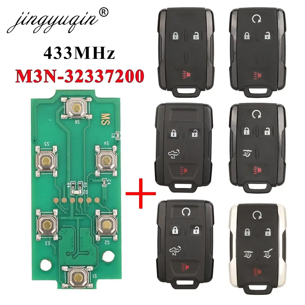 Jingyuqin M3N-32337200 433 Мгц дистанционный ключ для пикапа автомобиля для Chevrolet Suburban Tahoe Silverado fit GMC Canyon #13577765, брелок управления