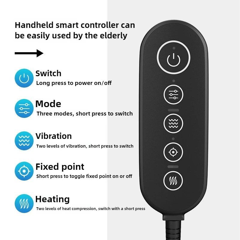 Massage Seat Cushion Multifunctional Household Portable Electric Shiatsu Cervical Massage Pad for Whole Body Home Car Massager