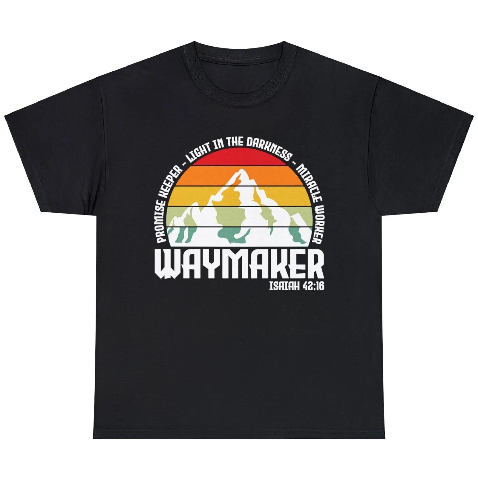 Vintage Waymaker Promise Keeper Miracle Worker Christian T Shirt Maniche Lunghe O Corte