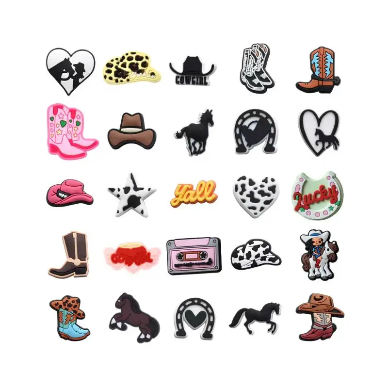 25Pcs PVC Lovely Unicorn Sandals Shoe Charms Accessories DIY Boys Girls Shoe Buckle Fit Charms Party Present