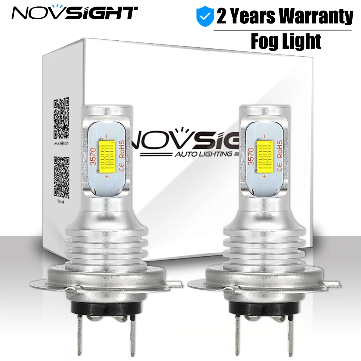 

NOVSIGHT Fog Light H4 H7 H11 H8 H9 H16JP H1 H3 Car LED Bulbs 9005 9006 Auto Driving Fog Lamps 6500K White LED Car Lights