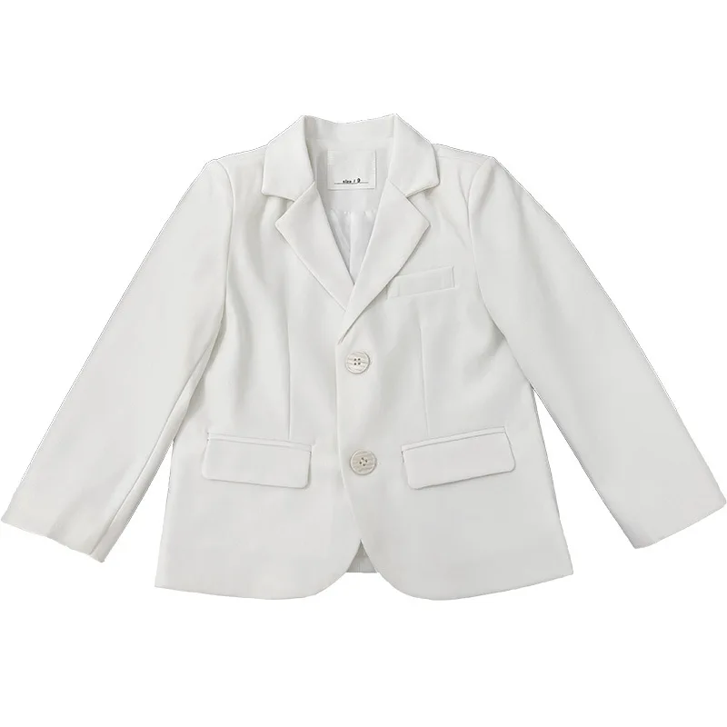 

Boys Girls Blazer Formal Jacket Gentleman Kids Violin dance Show Performence White Jacket Children Wedding Birthday Party Jacket