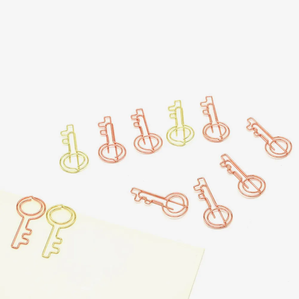 20Pcs 다채로운 책갈피 클립 금속 종이 클립 절묘한 작은 종이 클립 파일 메모 카드를위한 창조적 인 모양의 사무용품