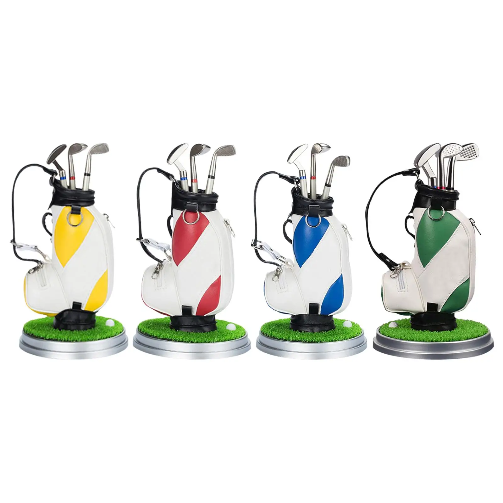

Golf Pen Holder Desk Decoration Mini Clubs Pens Set Decorative Creative Souvenirs Great Gift for Desktop Office Golfer Men Women