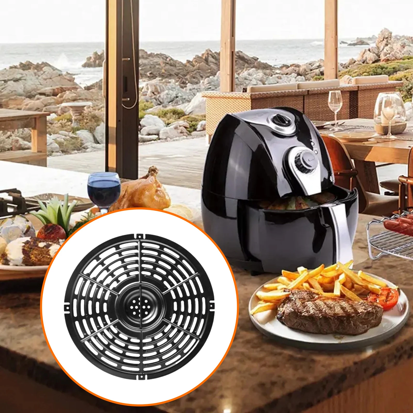 当店の記念日 Air Fryer Grill Pan For 5qt Fryers,crisper Plate,nonstick 20cm