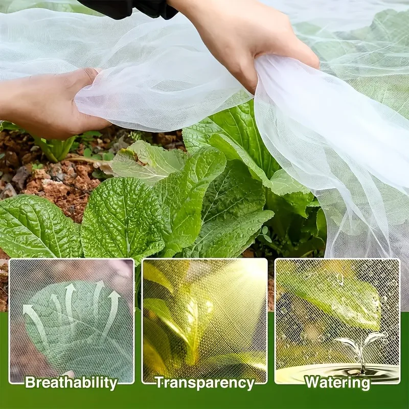 Durable Horticultural Protective Mesh - Insect-Proof Permeable Plant Cover for Vegetables, Flowers, and Greenhouses