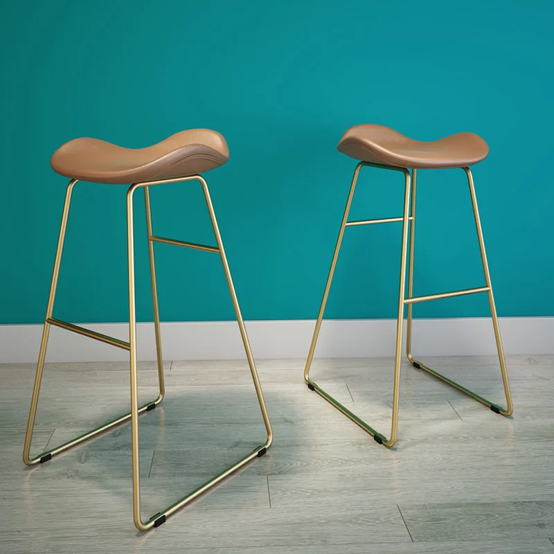 

Metal Single Modern Bar Dining Chairs Design Cafe Garden Hairdressing Accent Chair High Simple Stoel FHome Furniture XY50DC