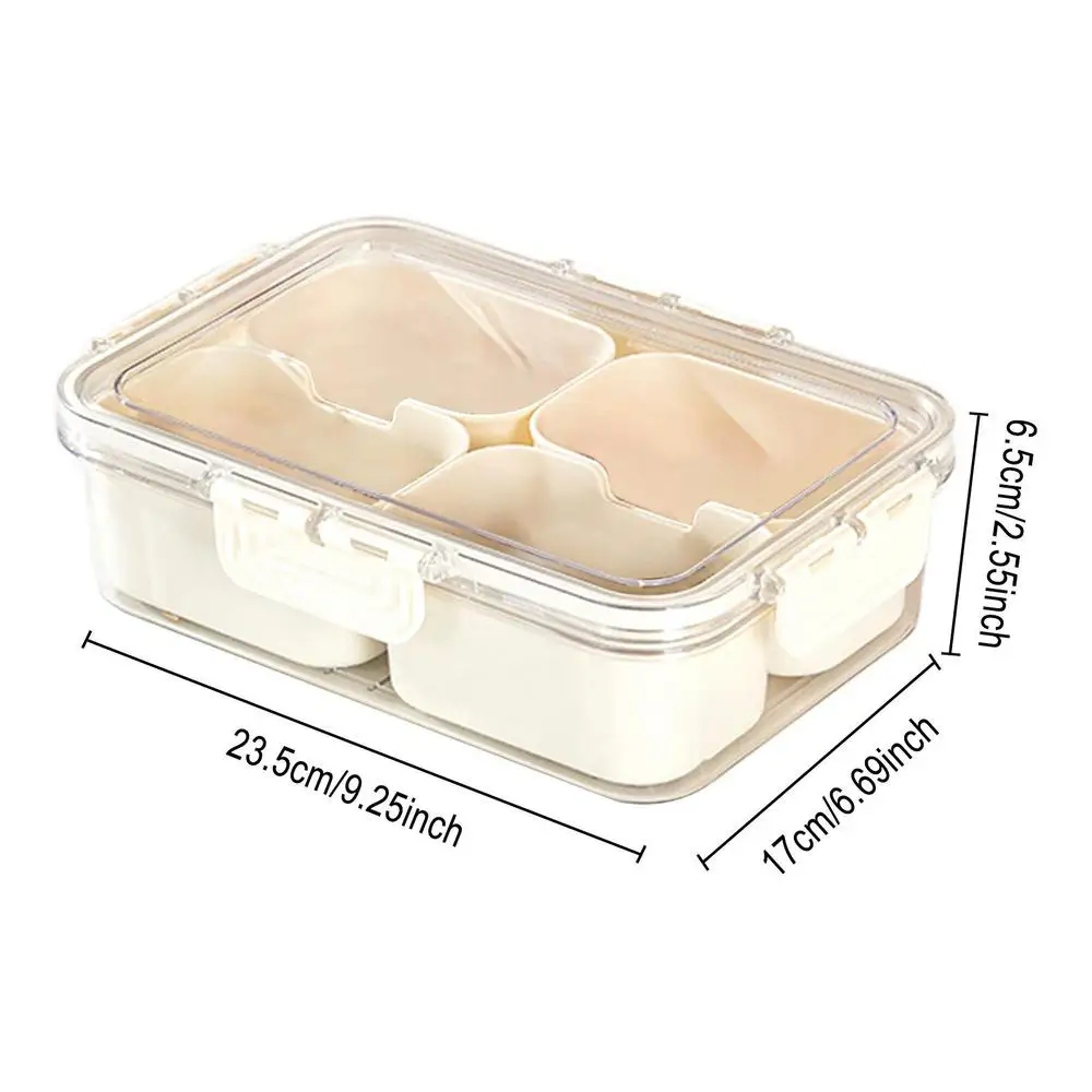 Snackle Box With Handle Portable Snack Platters Clear Organizer