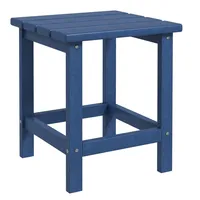 Outsunny Adirondack Side Table, Square Patio End Table, Weather Resistant 15" Outdoor HDPE Table for Porch, Pool, Balcony, Blue 1