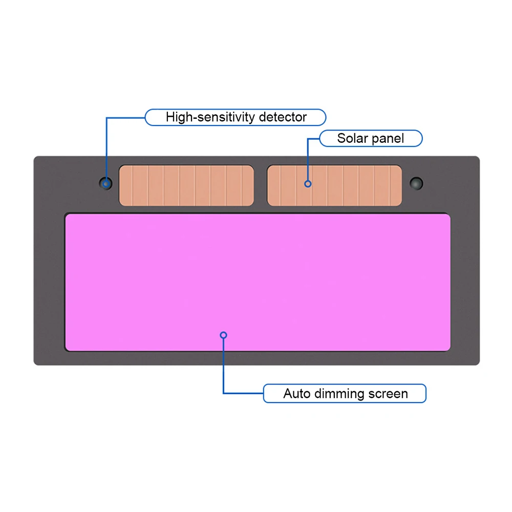 True Color Lens Dimming Lens Of Welding Helmet Welder Mask Chameleon Solar Power Auto-Darkening For Arc Grinding Cutting